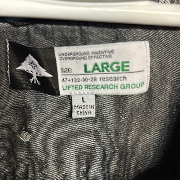 Lifted research group LRG Men’s Vintage Short sleeve button-up Size Large - Picture 2 of 6